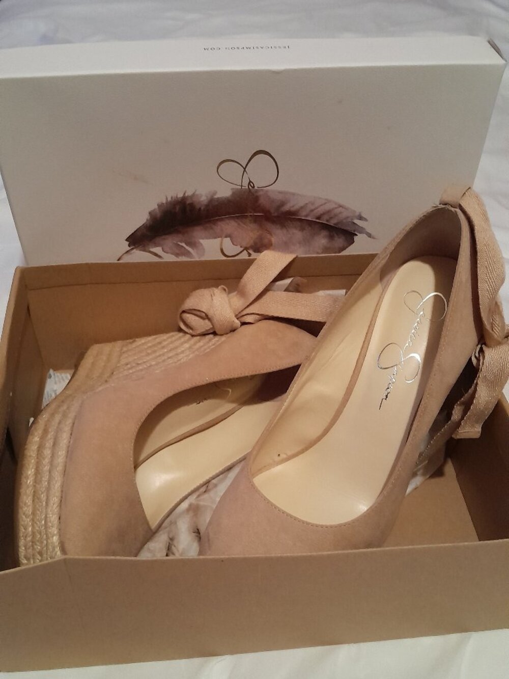 Jessica Simpson wedge platform espadrille size 9
